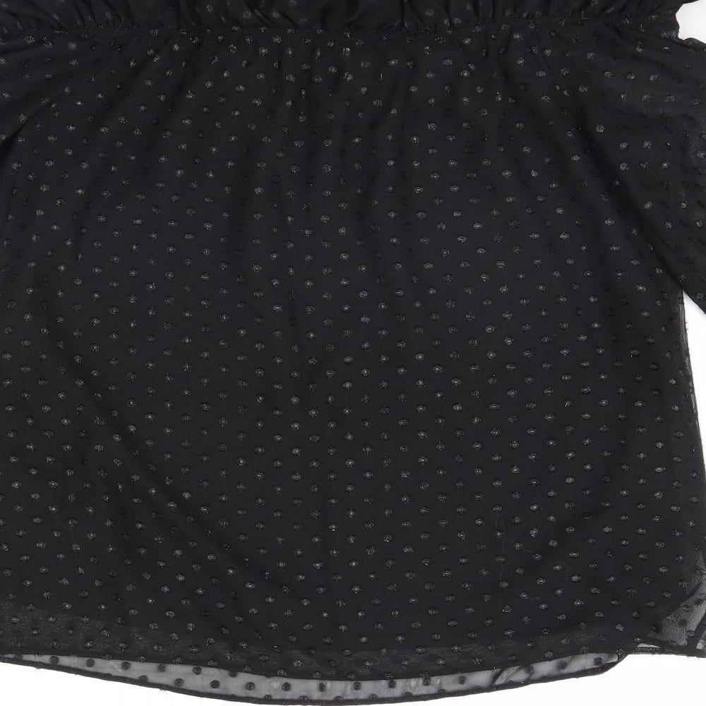 Papaya Womens Black   Basic Blouse Size 10