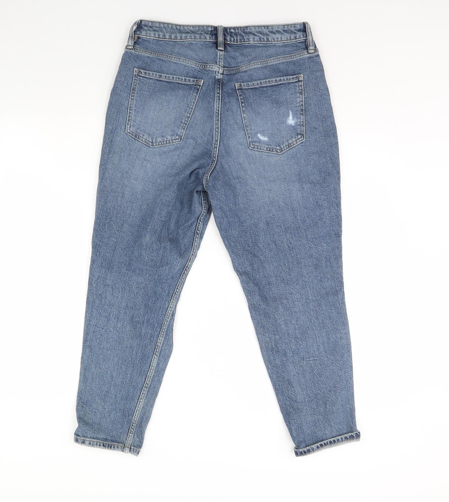F&F Womens Blue  Denim Straight Jeans Size 10 L29 in