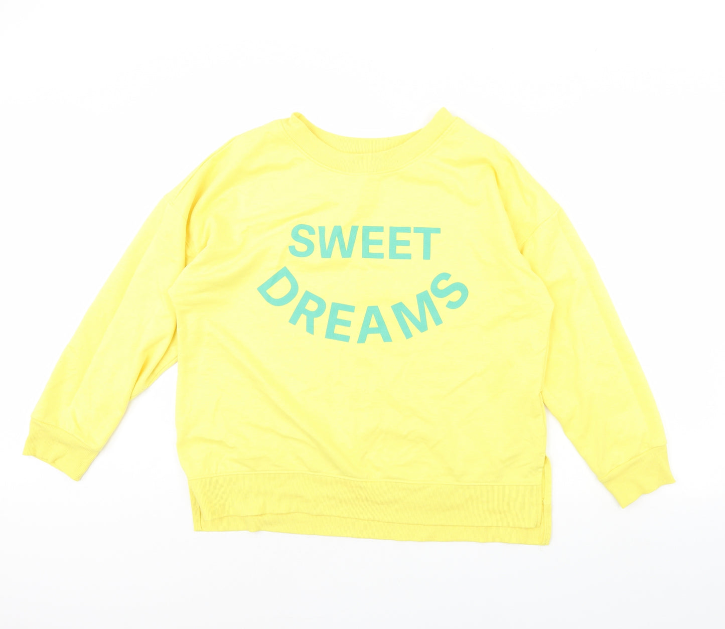 Time To Dream  Womens Yellow   Pullover Jumper Size L  - sweet dreams