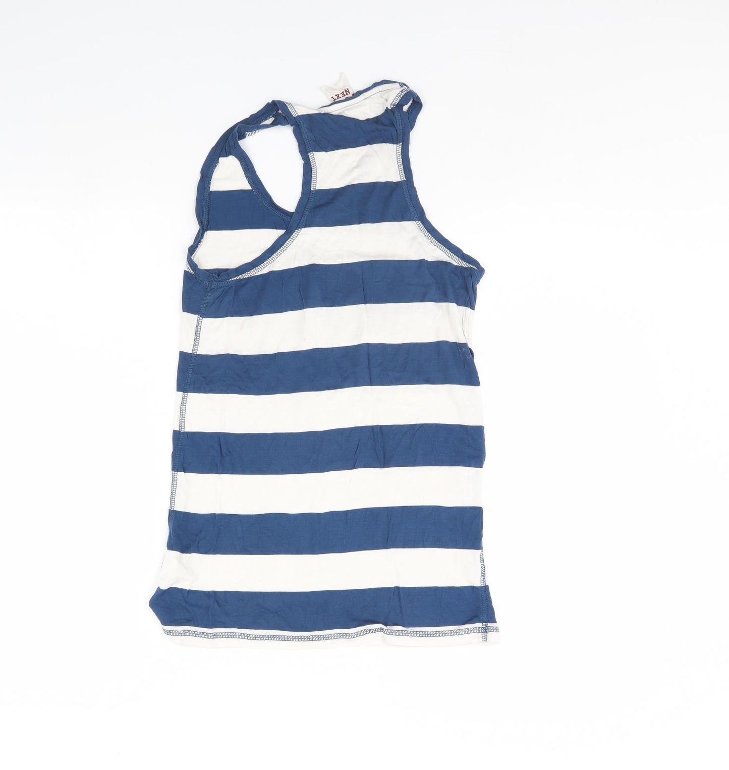 NEXT Womens Blue Striped  Basic Tank Size 8
