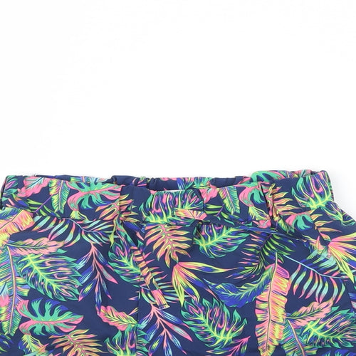 Primark Girls Blue Floral  Bermuda Shorts Size 10 Years