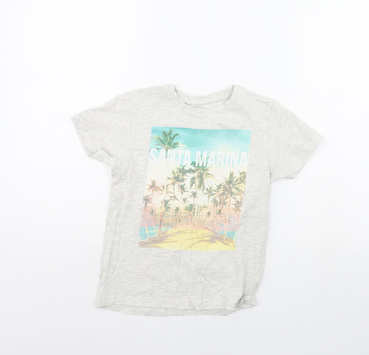 Primark Boys Grey Basic T-Shirt Size 7 Years