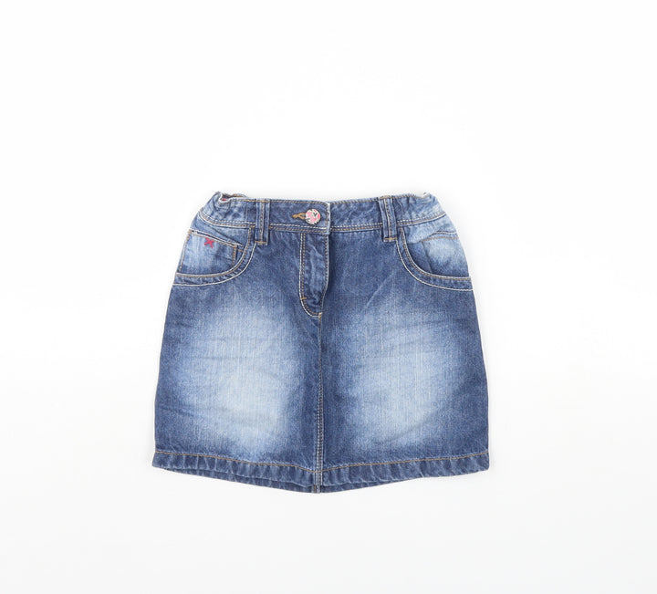 Nutmeg Girls Blue Denim Mini Skirt Size 7 Years