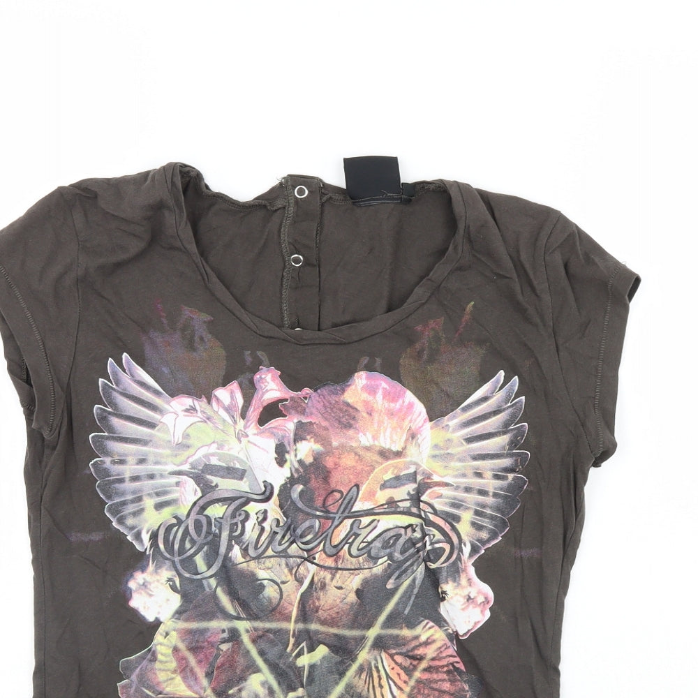 Firetrap Womens Brown   Basic T-Shirt Size M