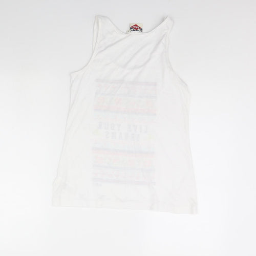Lee Cooper Womens White   Basic Tank Size 8