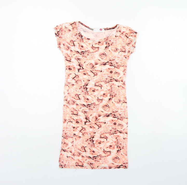 Minx Girls Orange Floral  Mini  Size 9 Years