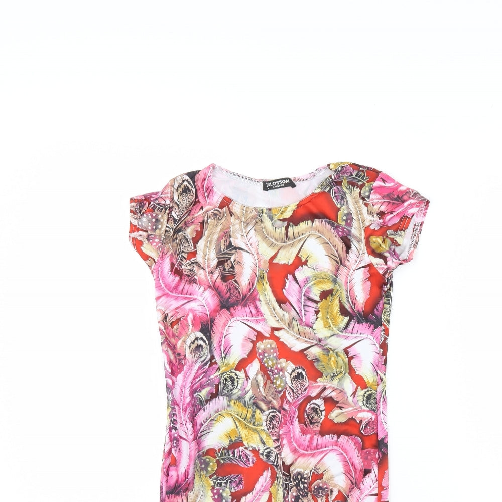 Blossom Girls Red Floral  Mini  Size 9 Years