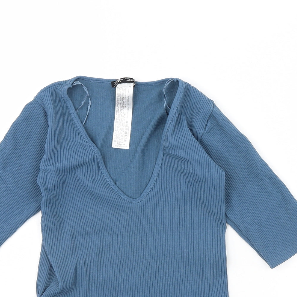 Zara Womens Blue   Bodysuit One-Piece Size L