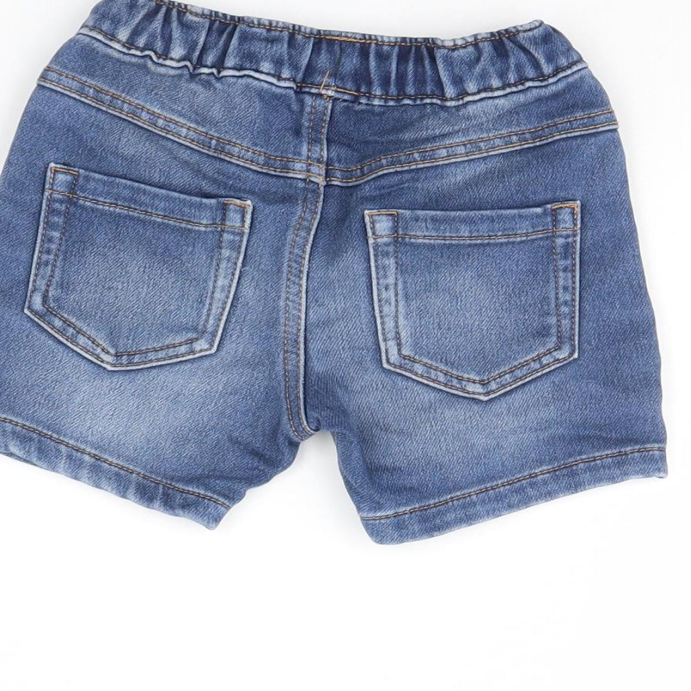 George Boys Blue  Denim Chino Shorts Size 2 Years