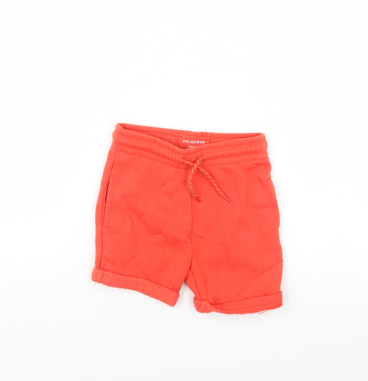 Primark Boys Orange   Sweat Shorts Size 3 Years