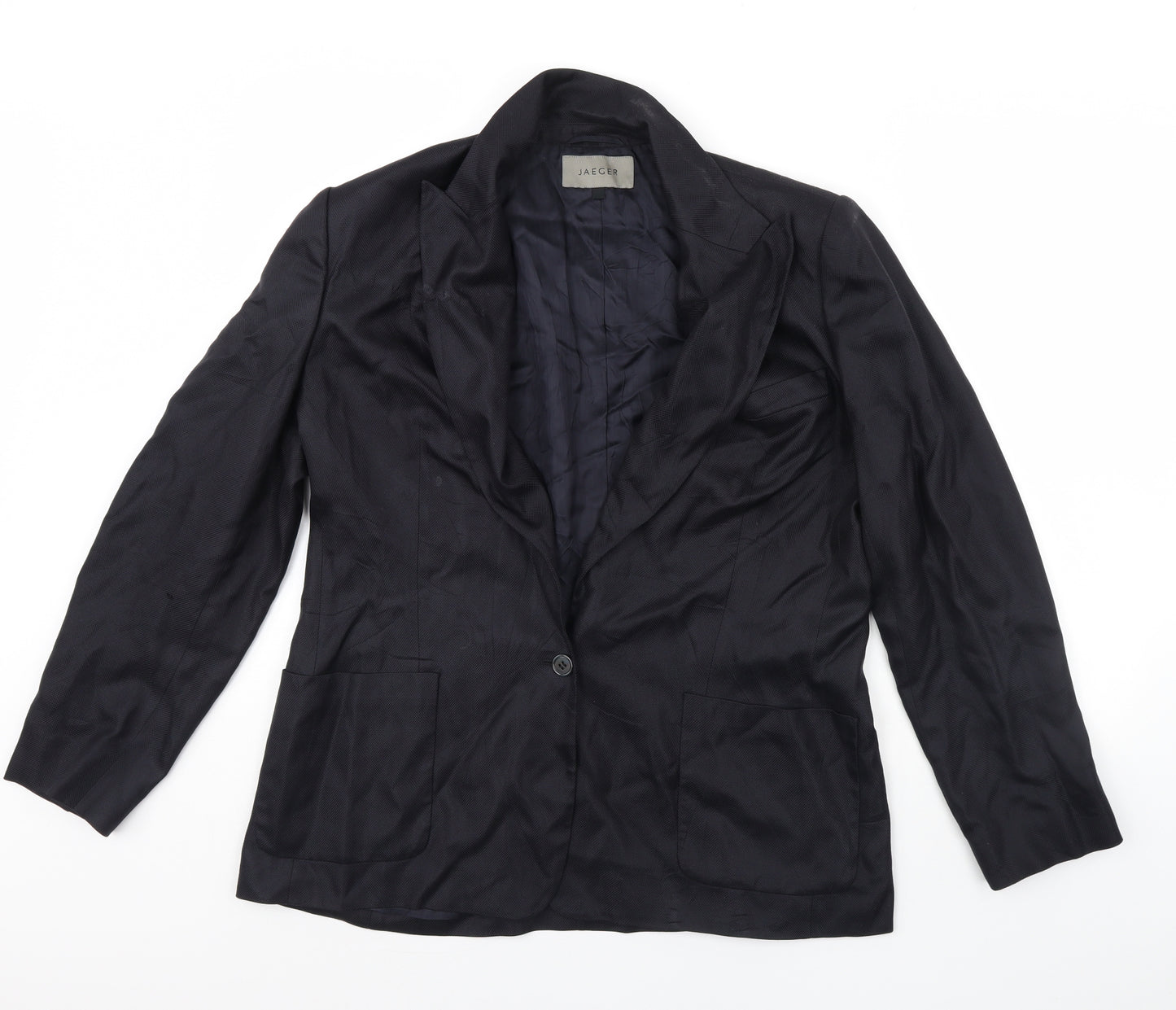 Jaeger Mens Blue   Jacket Blazer Size 38  - Shoulder Pads