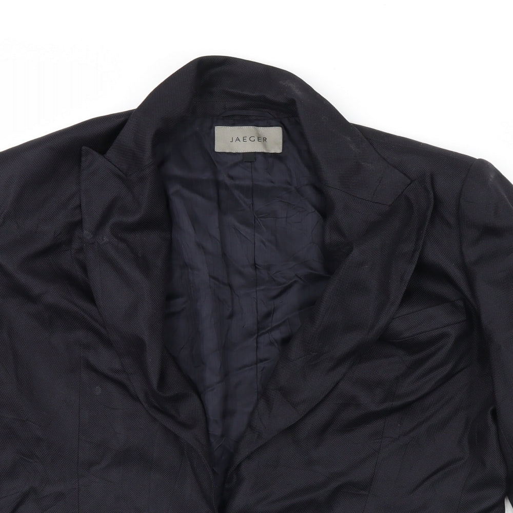 Jaeger Mens Blue   Jacket Blazer Size 38  - Shoulder Pads