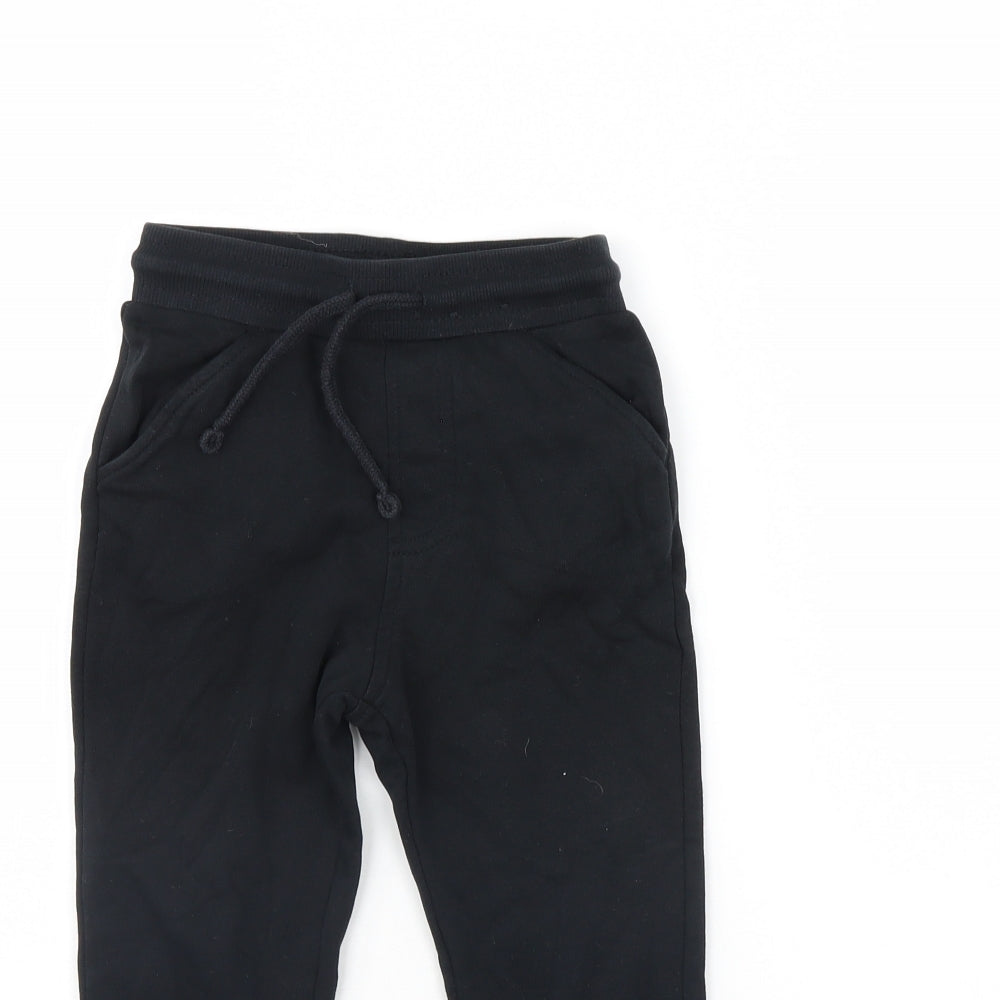 George Boys Black   Jogger Trousers Size 3 Years
