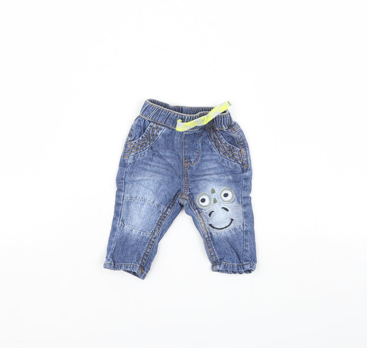 Nutmeg Baby Blue Cargo Trousers Size 0-3 Months