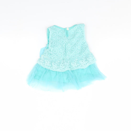 Preworn Girls Green   Fit & Flare  Size 2 Years