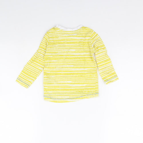 Mothercare Baby Yellow Striped  Basic T-Shirt Size 9-12 Months