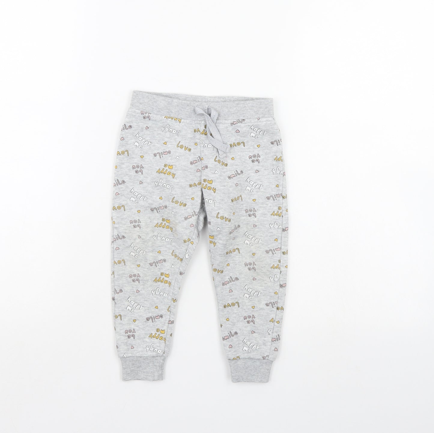 Primark Baby Grey Spotted  Jogger Trousers Size 12 Months