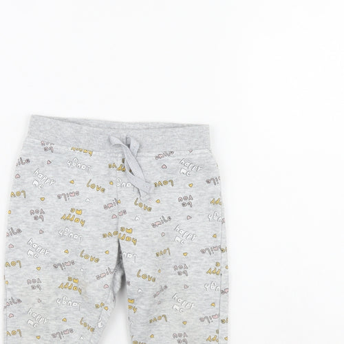 Primark Baby Grey Spotted  Jogger Trousers Size 12 Months