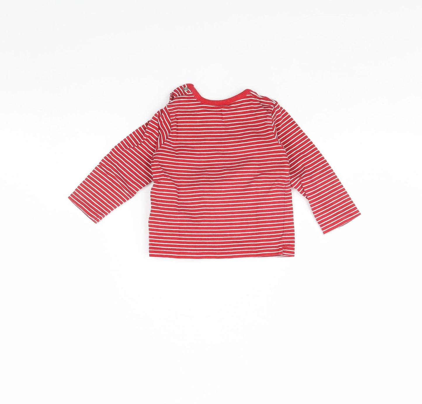 M&S Baby Red Striped  Basic T-Shirt Size 9-12 Months