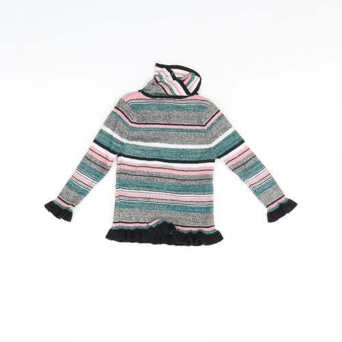 Primark Girls Multicoloured Striped  Pullover Jumper Size 3 Years