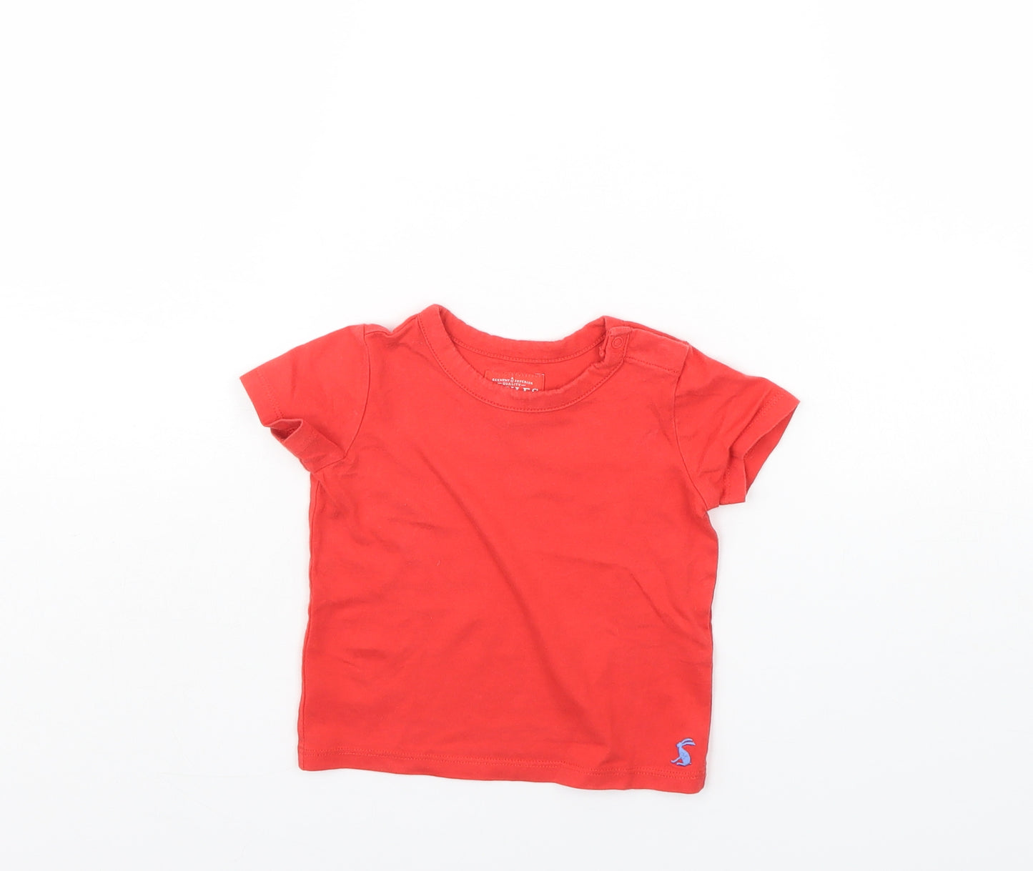 Joules Baby Red   Basic T-Shirt Size 6-9 Months