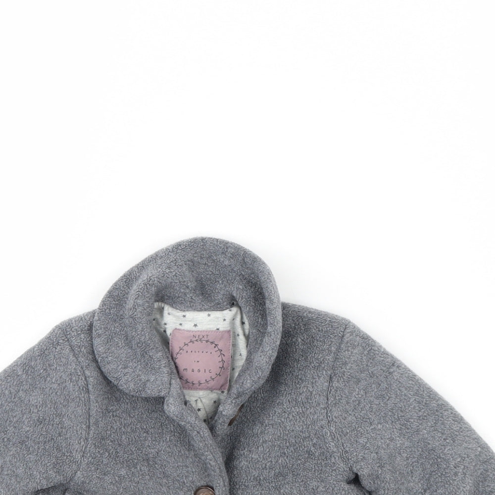 NEXT Girls Grey   Overcoat Coat Size 9-12 Months
