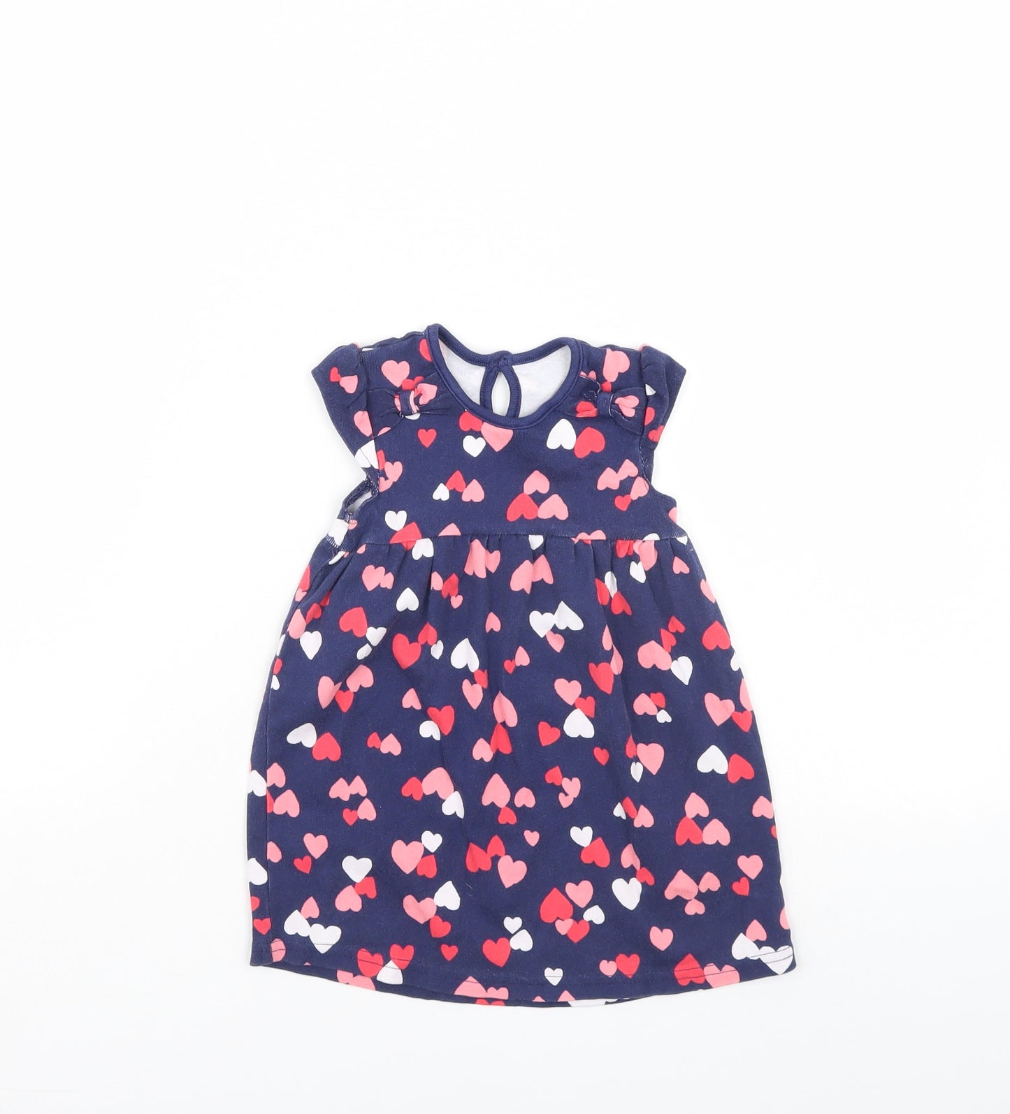 George Girls Blue Spotted  Fit & Flare  Size 9-12 Months