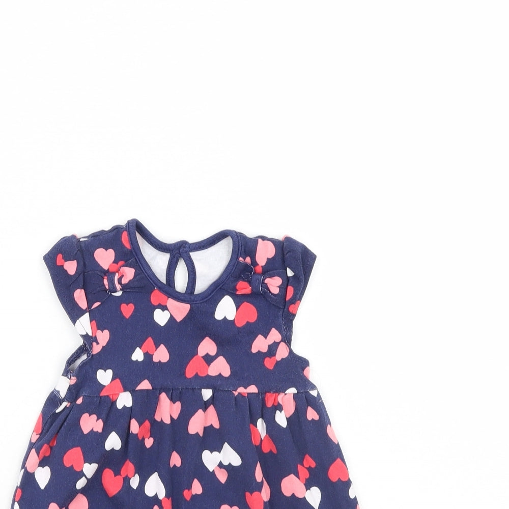 George Girls Blue Spotted  Fit & Flare  Size 9-12 Months
