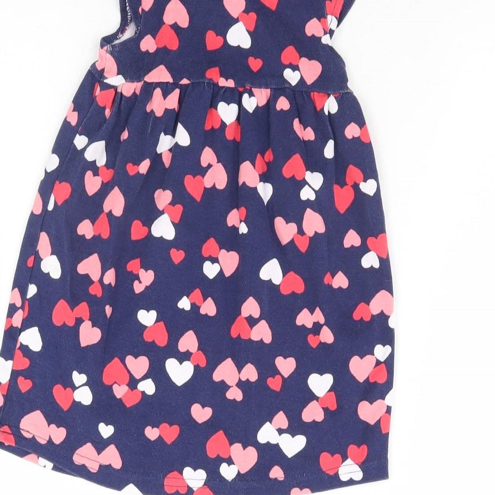 George Girls Blue Spotted  Fit & Flare  Size 9-12 Months