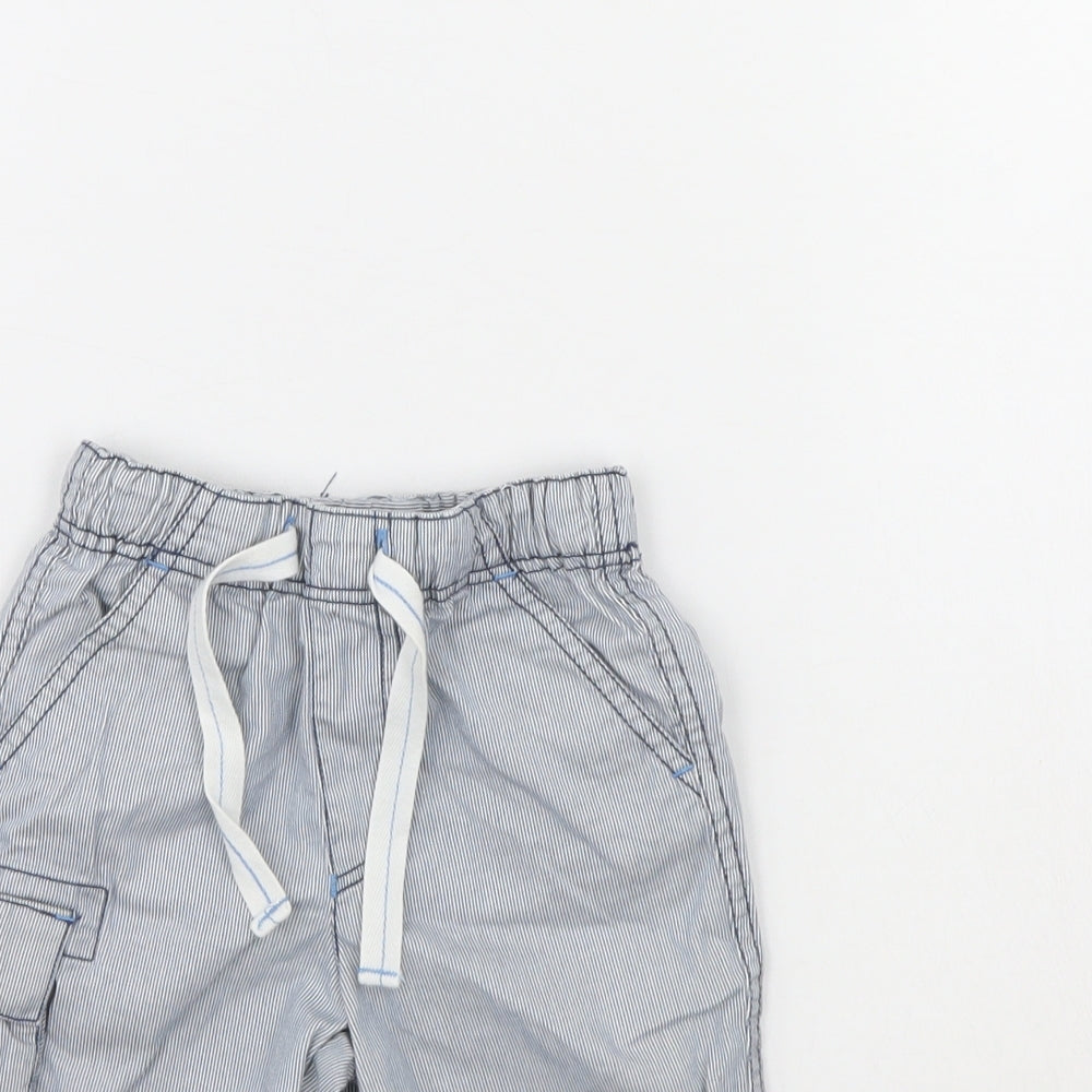 NEXT Boys Blue Striped  Cropped Trousers Size 9 Months