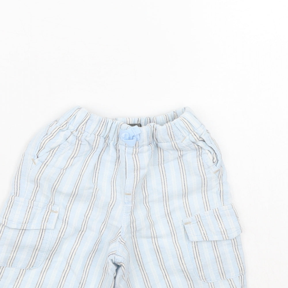 Gap Boys Blue Striped  Capri Trousers Size 3-6 Months