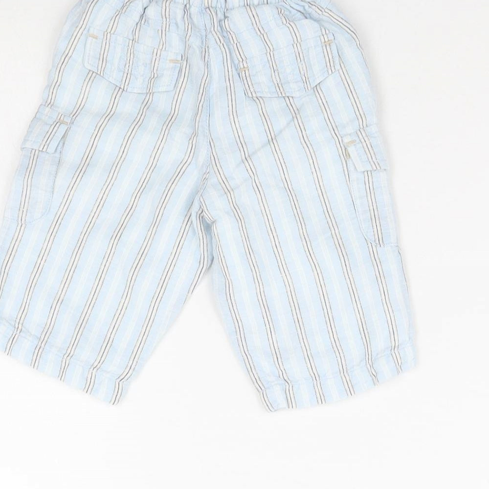 Gap Boys Blue Striped  Capri Trousers Size 3-6 Months