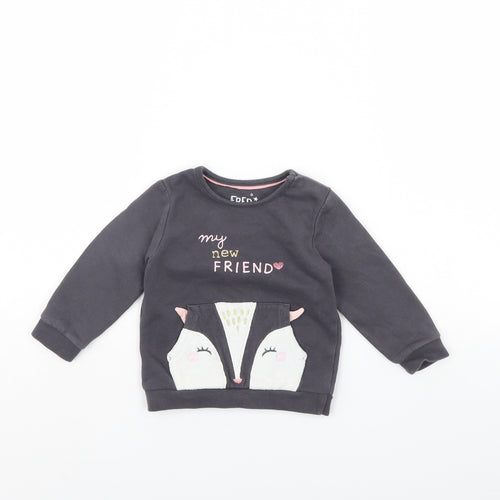 Fred & flo Baby Grey   Pullover Jumper Size 9-12 Months  - Badger