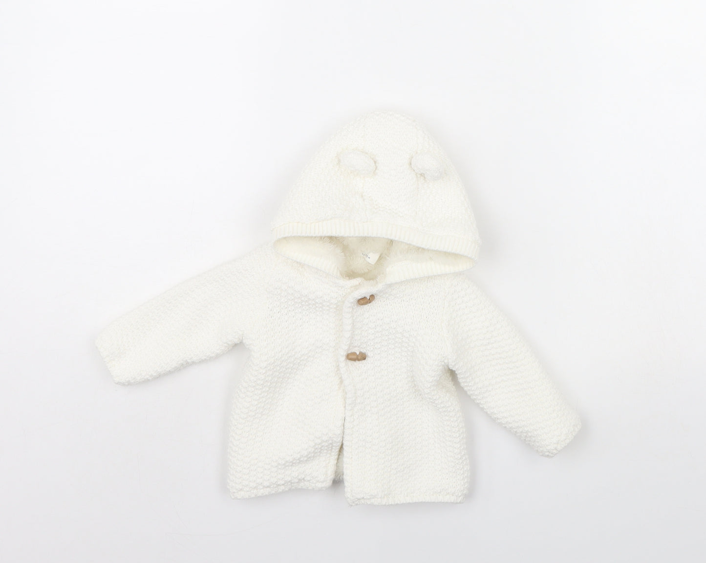 Fred & flo Girls White   Jacket  Size 0-3 Months