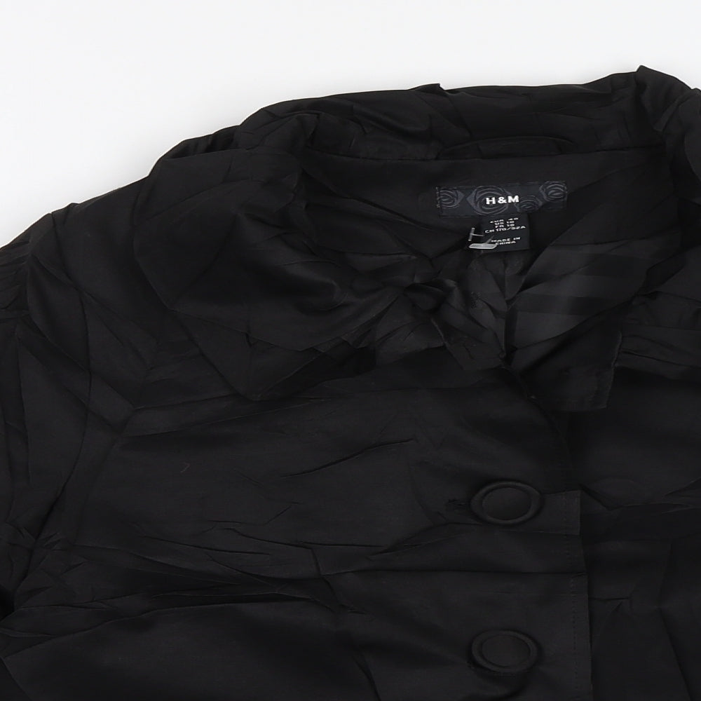 H&M Womens Black   Jacket  Size 12