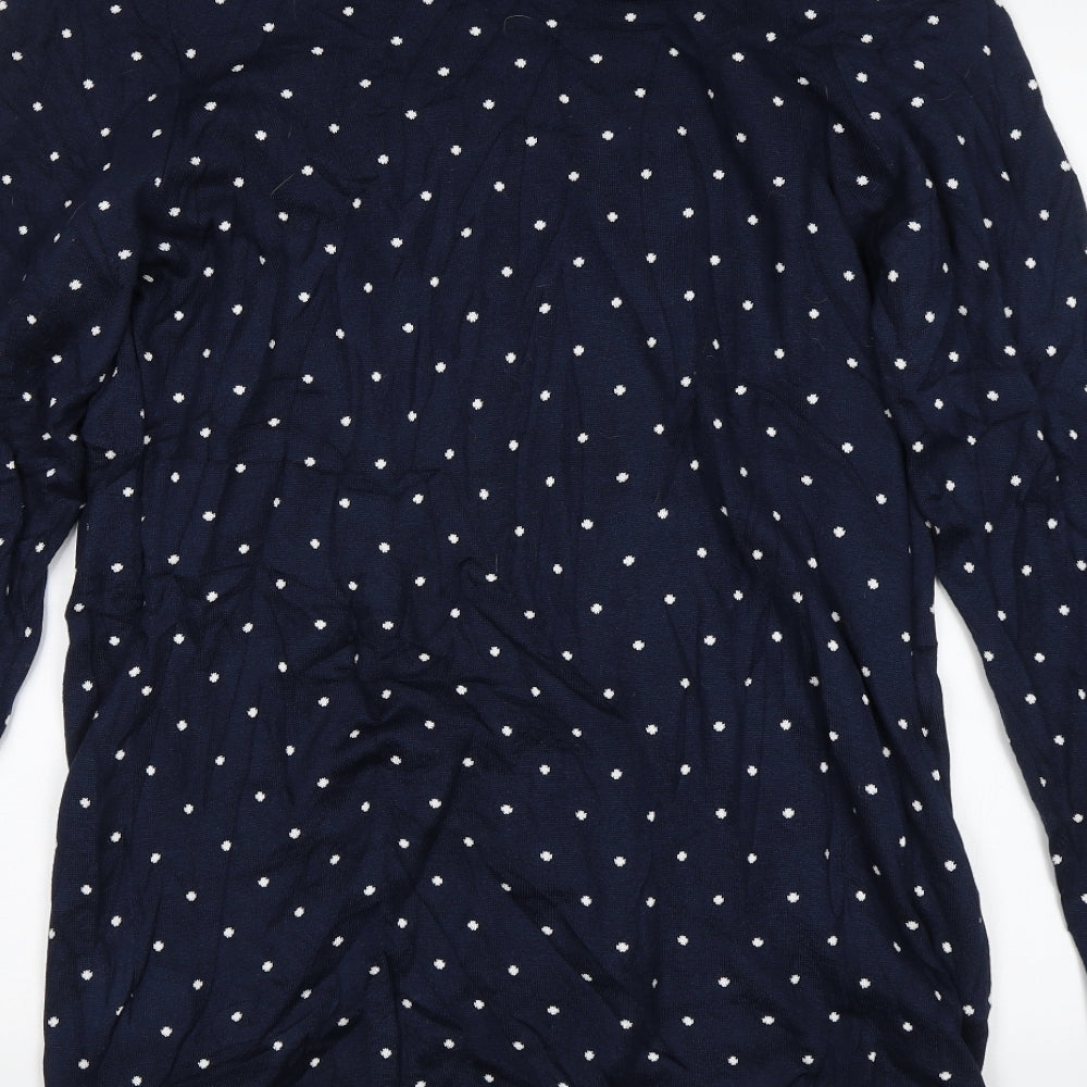 BPC Womens Blue Polka Dot  Pullover Jumper Size L