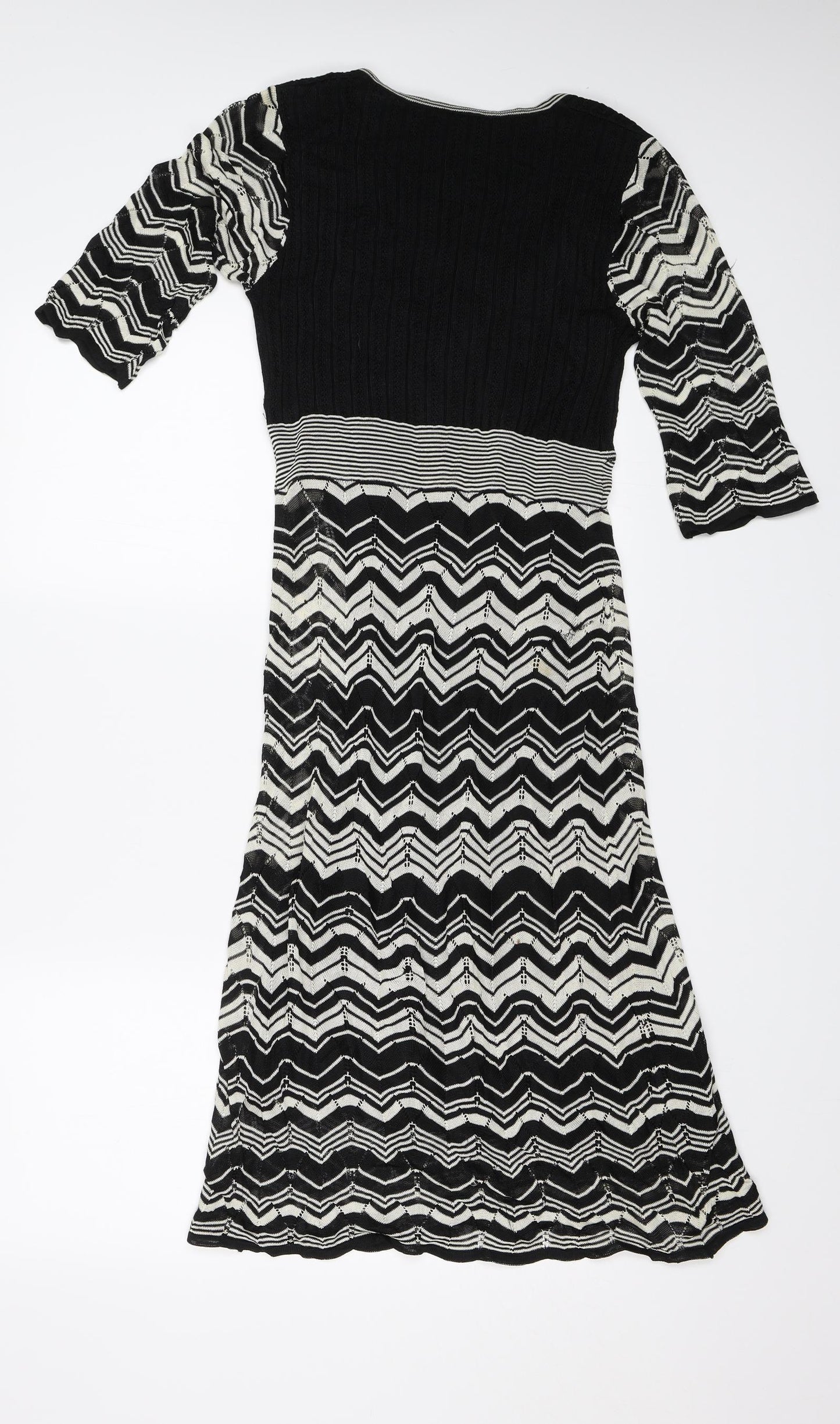 Karen Millen Womens Black Striped  Shift  Size XS