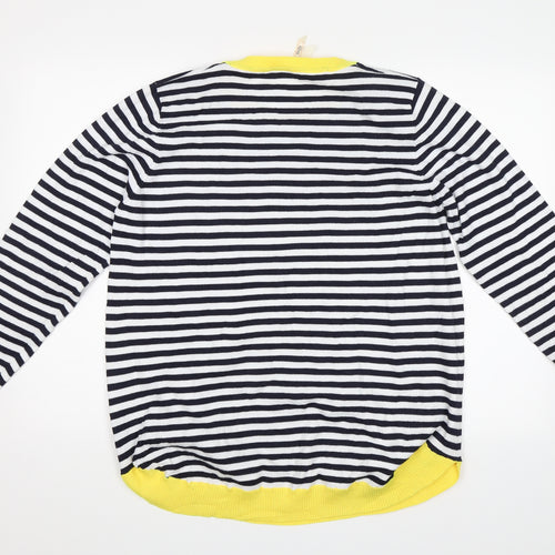 Stella Morgan Womens Blue Striped  Pullover Jumper Size 14