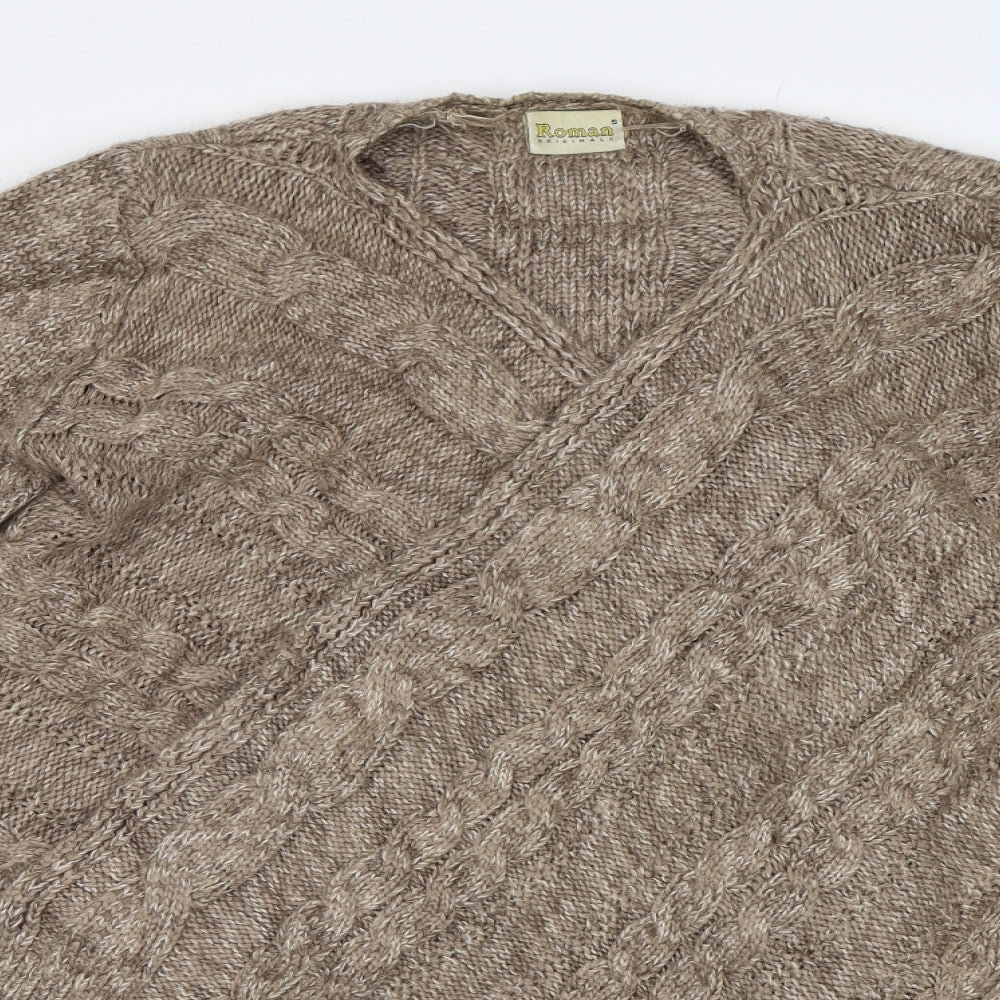 Roman Originals Womens Brown   Cardigan Jumper Size S