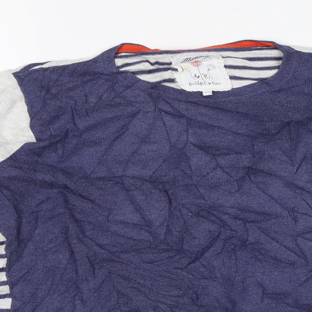 Mantaray Womens Blue Striped  Pullover Jumper Size 16