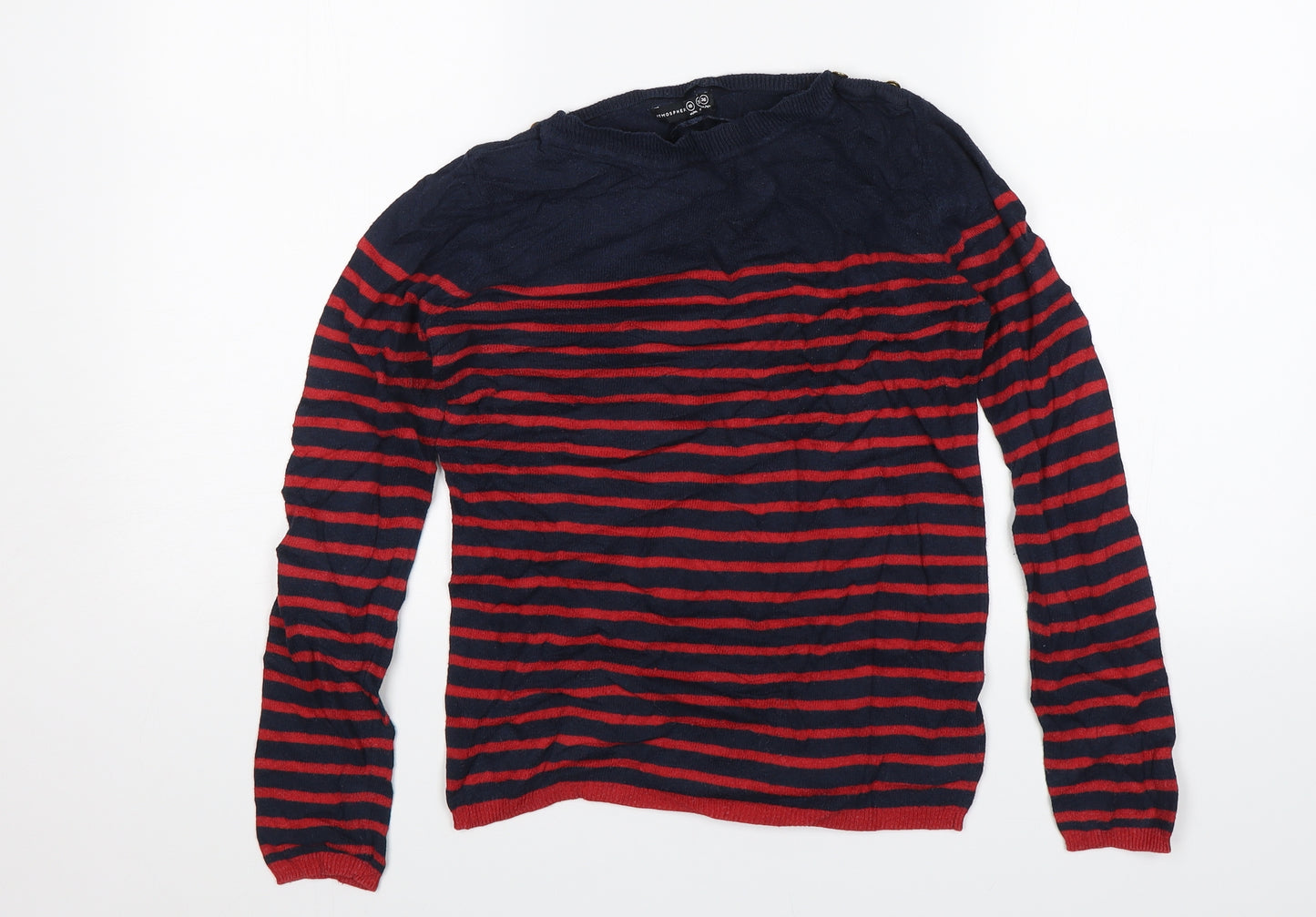 Atmosphere Womens Red Striped  Pullover Jumper Size 10