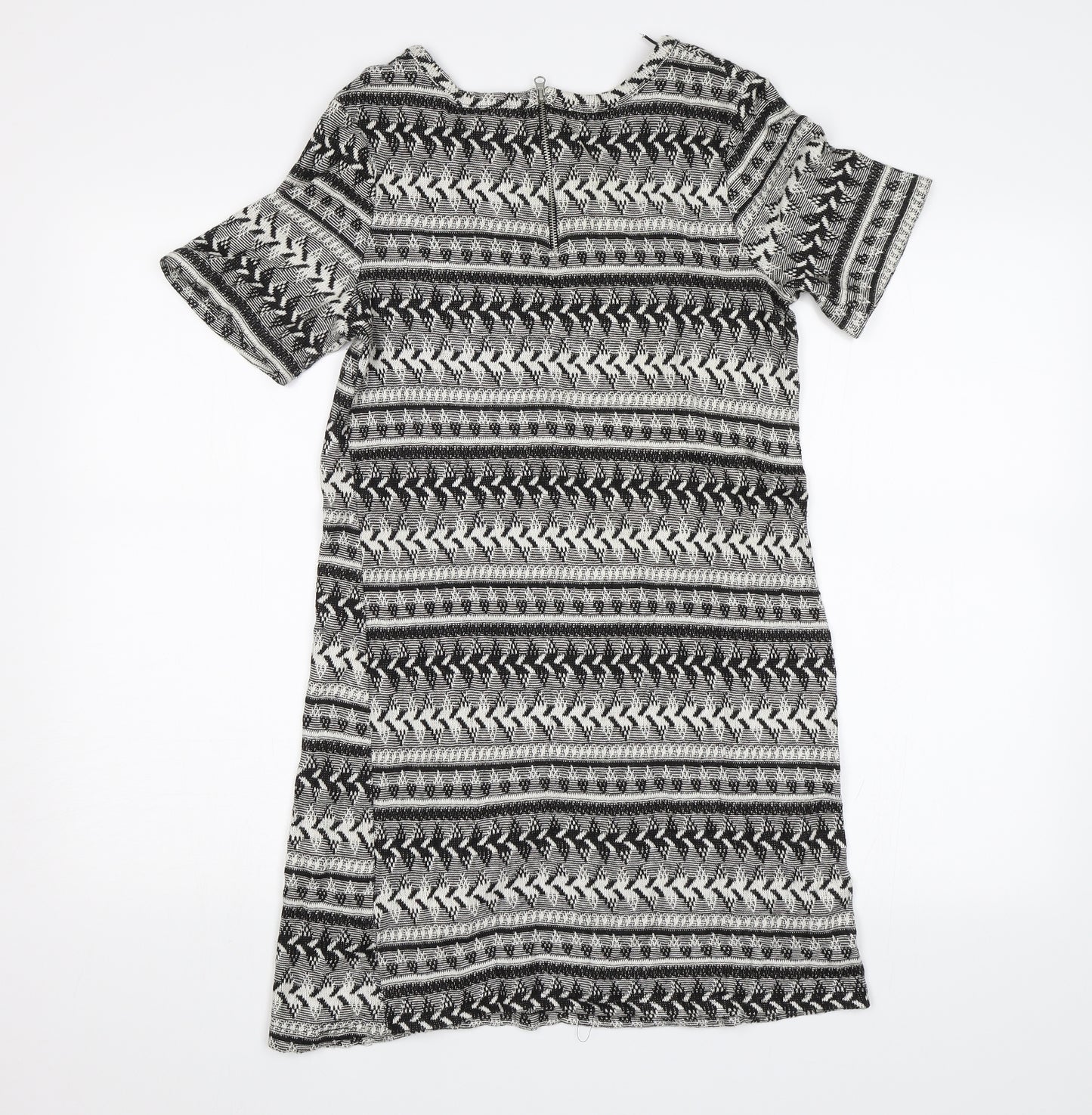 Atmosphere Womens Black Geometric  Sheath  Size 8