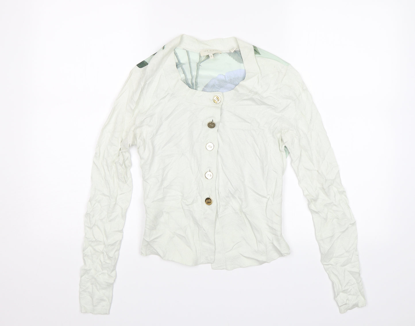 Ted Baker Womens Green   Cardigan Jumper Size 6  - Rose