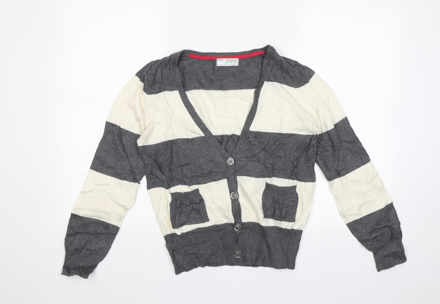 Marks and Spencer Womens Grey   Cardigan Jumper Size 12