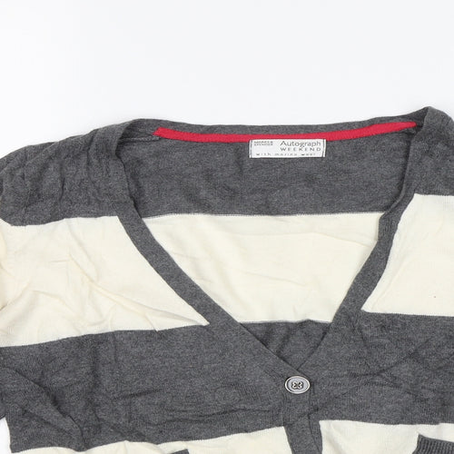 Marks and Spencer Womens Grey   Cardigan Jumper Size 12
