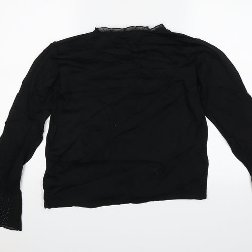 Klass Collection Womens Black   Basic Blouse Size L