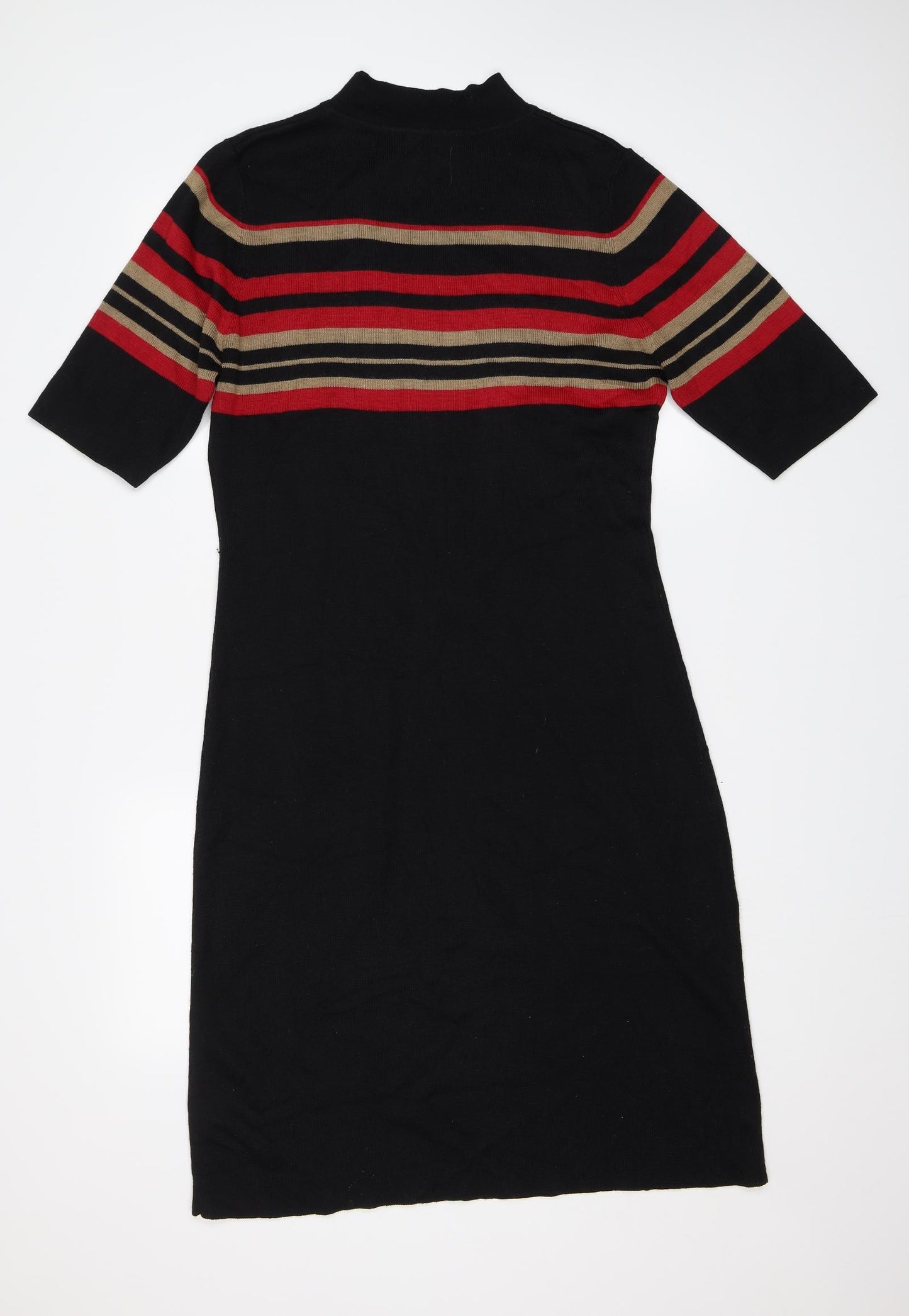 AMARANTO Womens Black Striped  Jumper Dress  Size 16