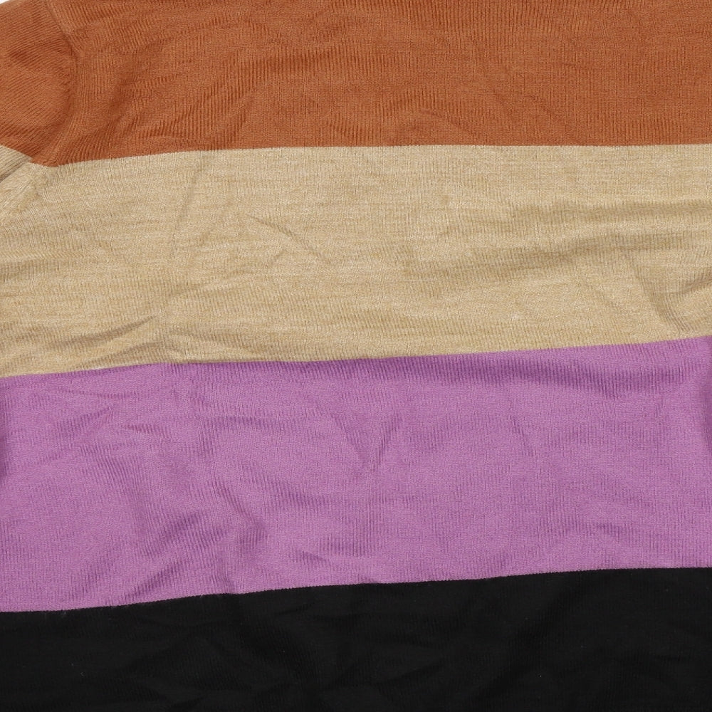 M&S Womens Multicoloured Striped  Pullover Jumper Size 18