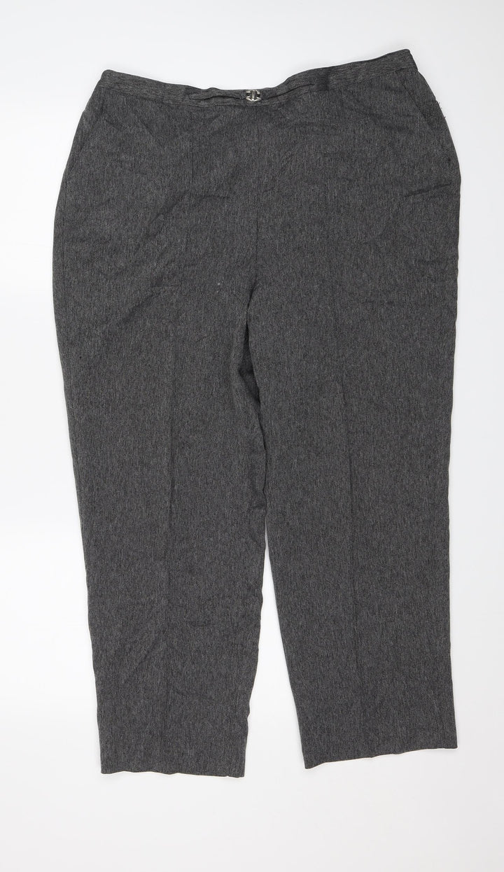 BM Womens Grey Dress Pants Trousers Size 18 L25 in