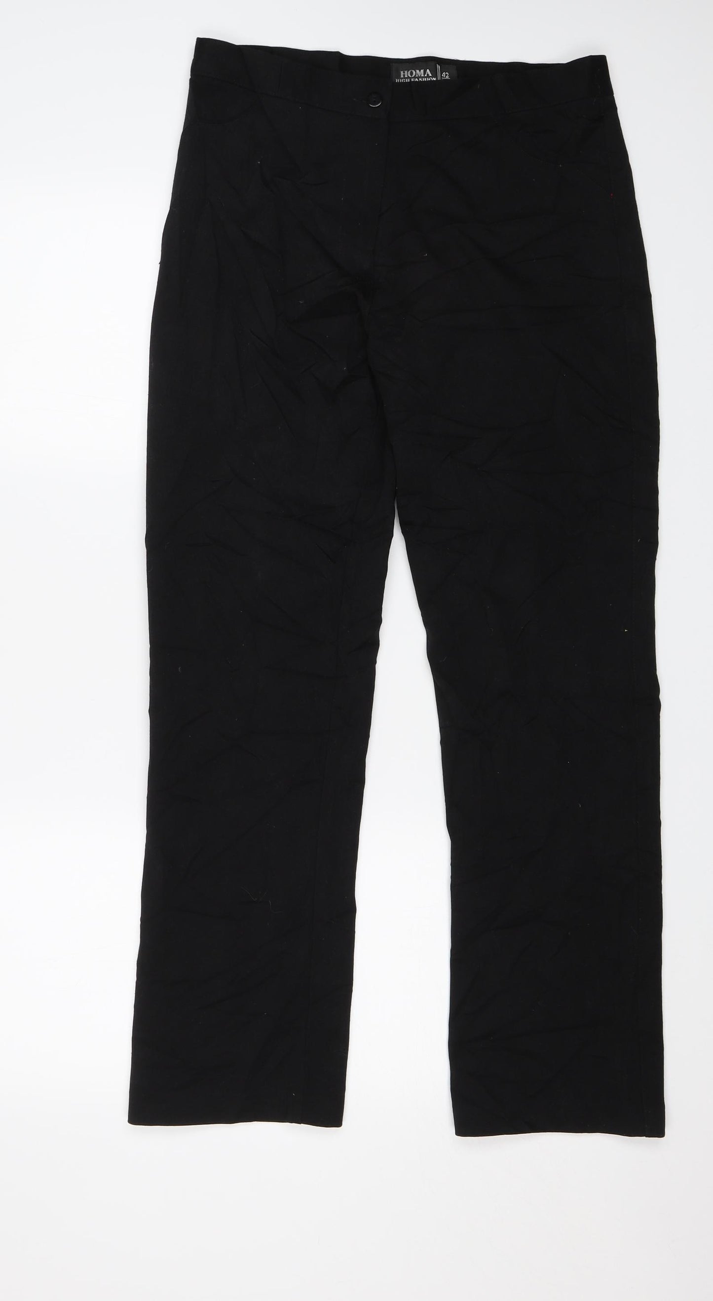 Homa Womens Black   Dress Pants Trousers Size XL L28 in